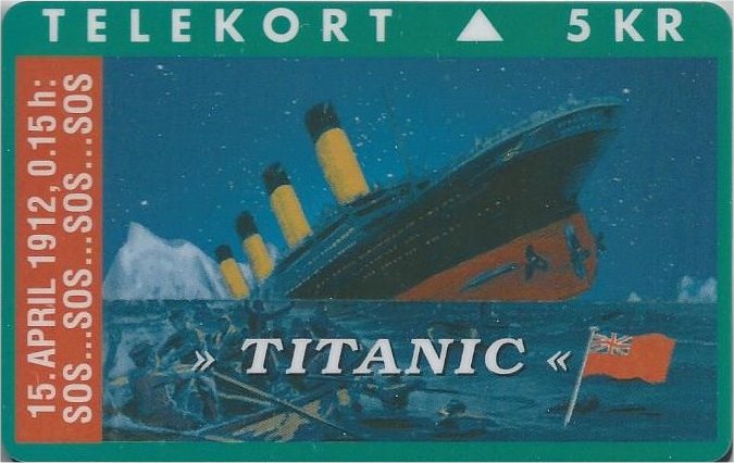 Télécartes Titanic Danemark%201