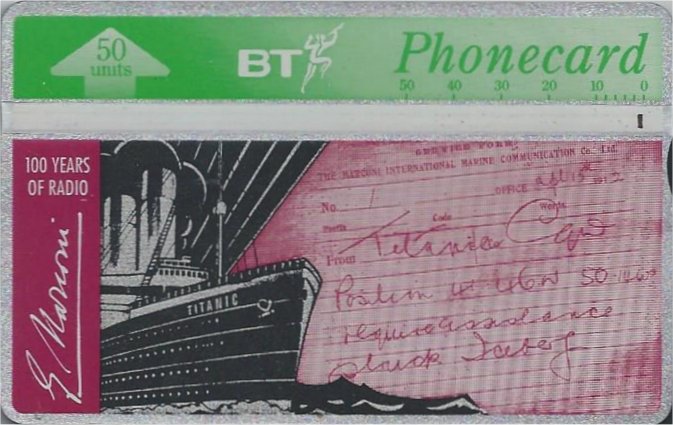 Télécartes Titanic Marconi%201