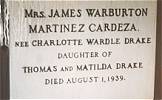 Mme Charlotte Wardle CARDEZA ne DRAKE (Mrs James Warburton Martinez CARDEZA)