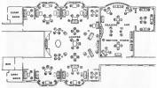 Plan du Salon et de la Salle de Lecture de 1re Cl.