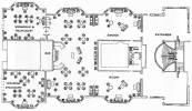 Plan du Caf Vranda et du Fumoir de 1re Cl.